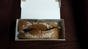 Shoes as they appeared in the box